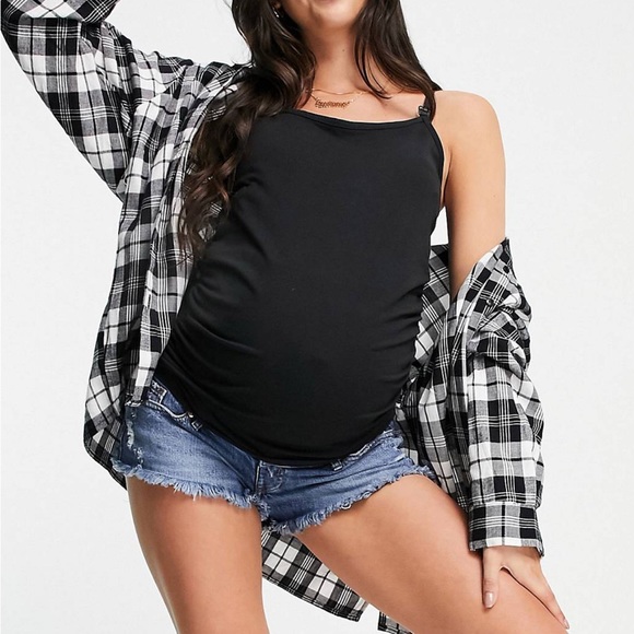 NWT Threadbare maternity nursing tanks - 2 pack size US 6 black and grey - Picture 4 of 4